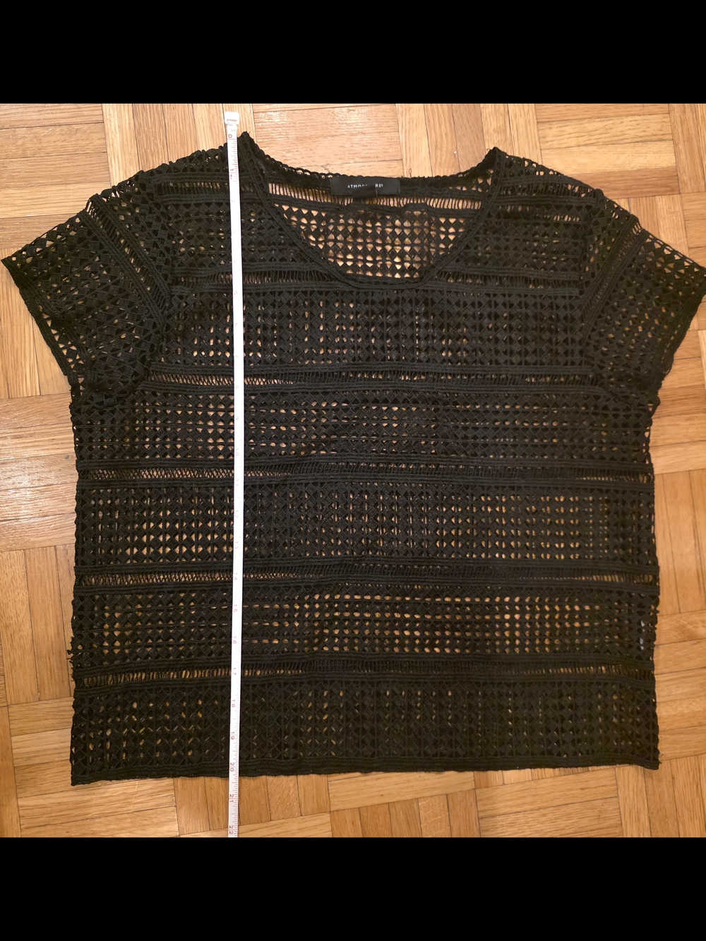 Atmosphere Black Crochet Crop Top
